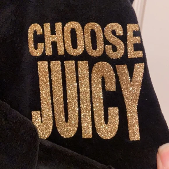 Y2K Juicy Couture Black VELOUR Tracksuit Set CHOOSE JUICY GOLD BLING OUTFIT - Picture 3 of 17